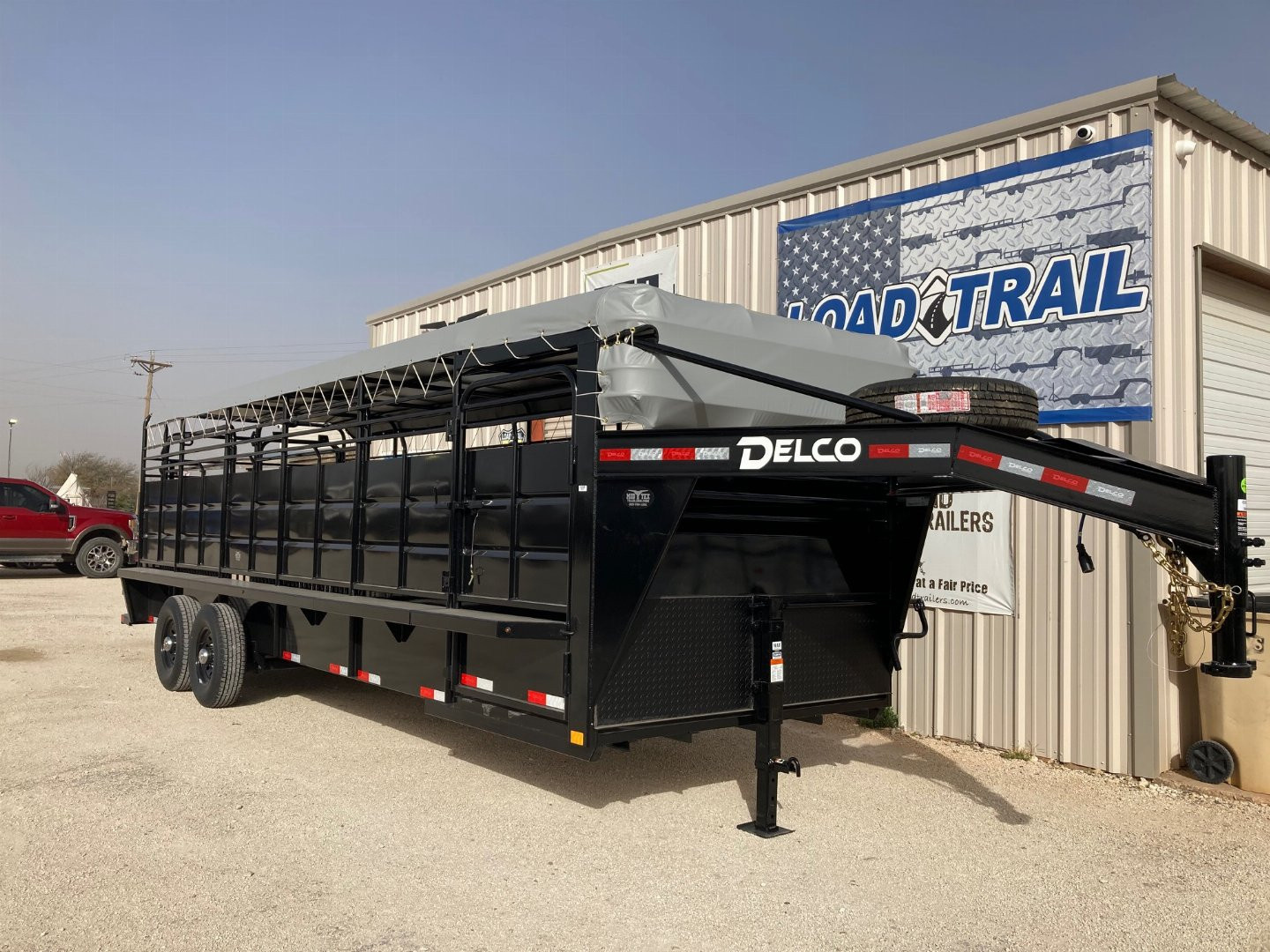 New 2025 Delco 24'x6'8" Gooseneck Stock Trailer
