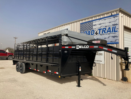 New 2025 Delco 24'x6'8" Gooseneck Stock Trailer