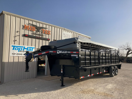 New 2025 Delco 24'x6'8" Gooseneck Stock Trailer