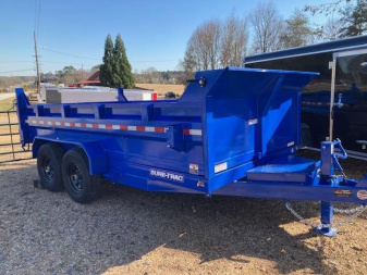 New 2025 Sure-Trac 7x14 Low Profile Dump Trailer w/ Scissor Lift