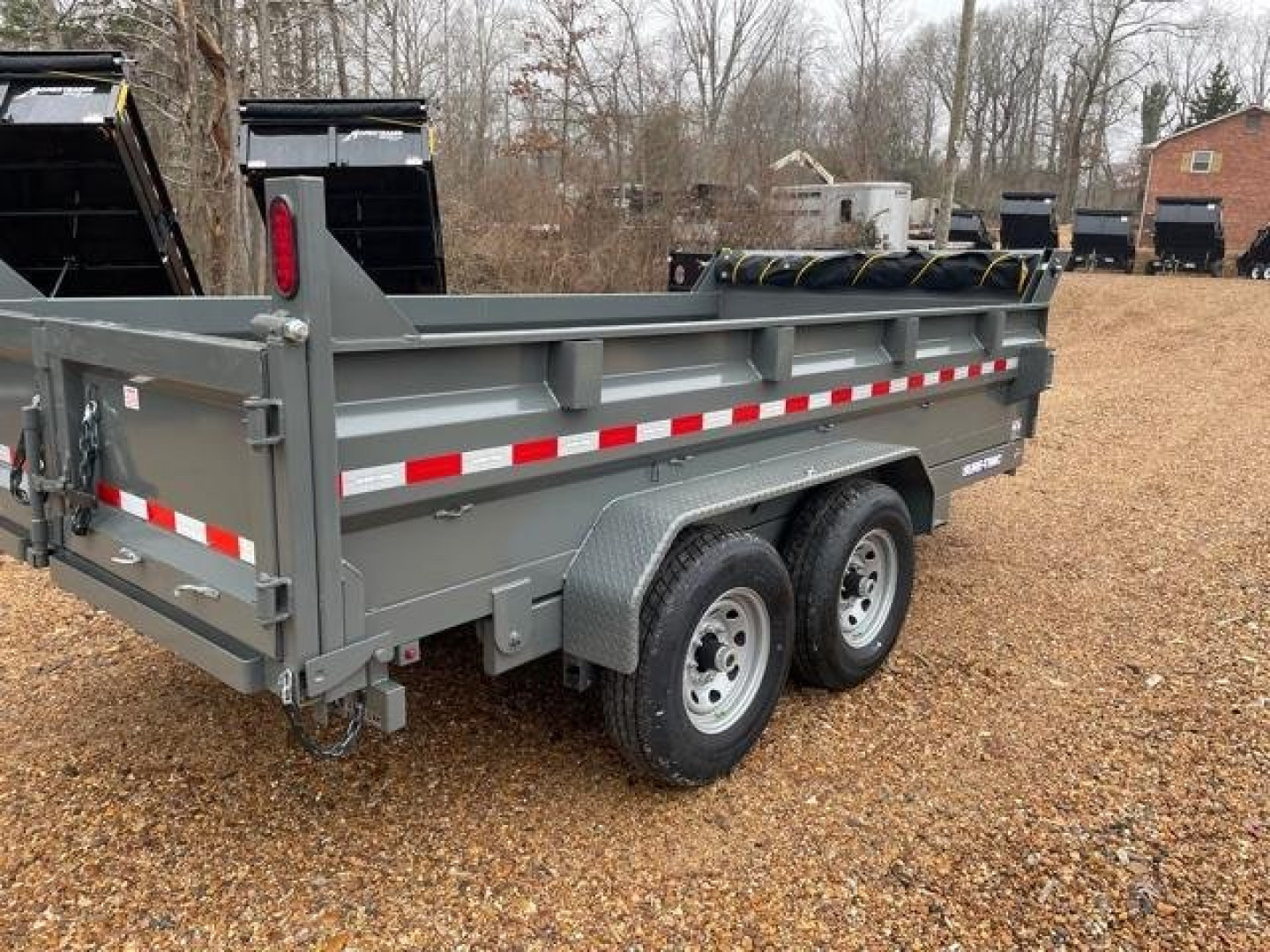 New 2026 Sure-Trac 7X14 14K Low Pro Scissor Lift Dump Trailer