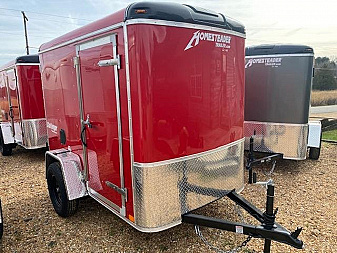 New Homesteader 5X8CS Enclosed Trailer w/Rear Swing Door