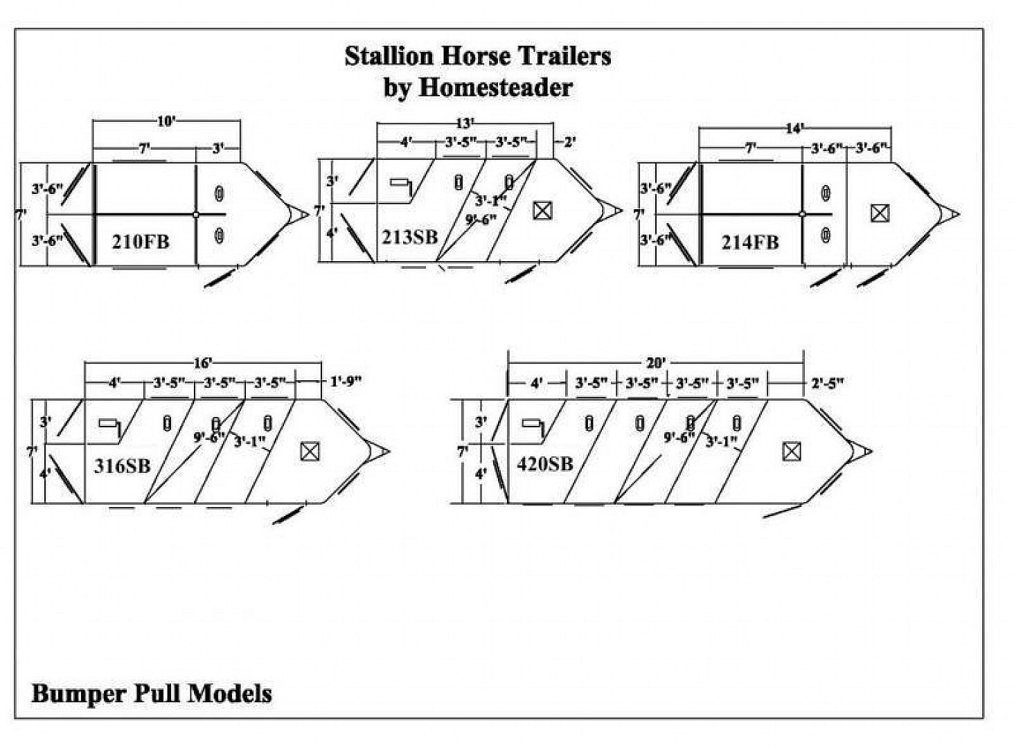 New Homesteader 214FB 2 Horse Direct Load Warmblood Horse Trailer