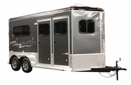 New Homesteader Trailer 214FB 2 Horse Direct Load Warmblood Horse Trailer