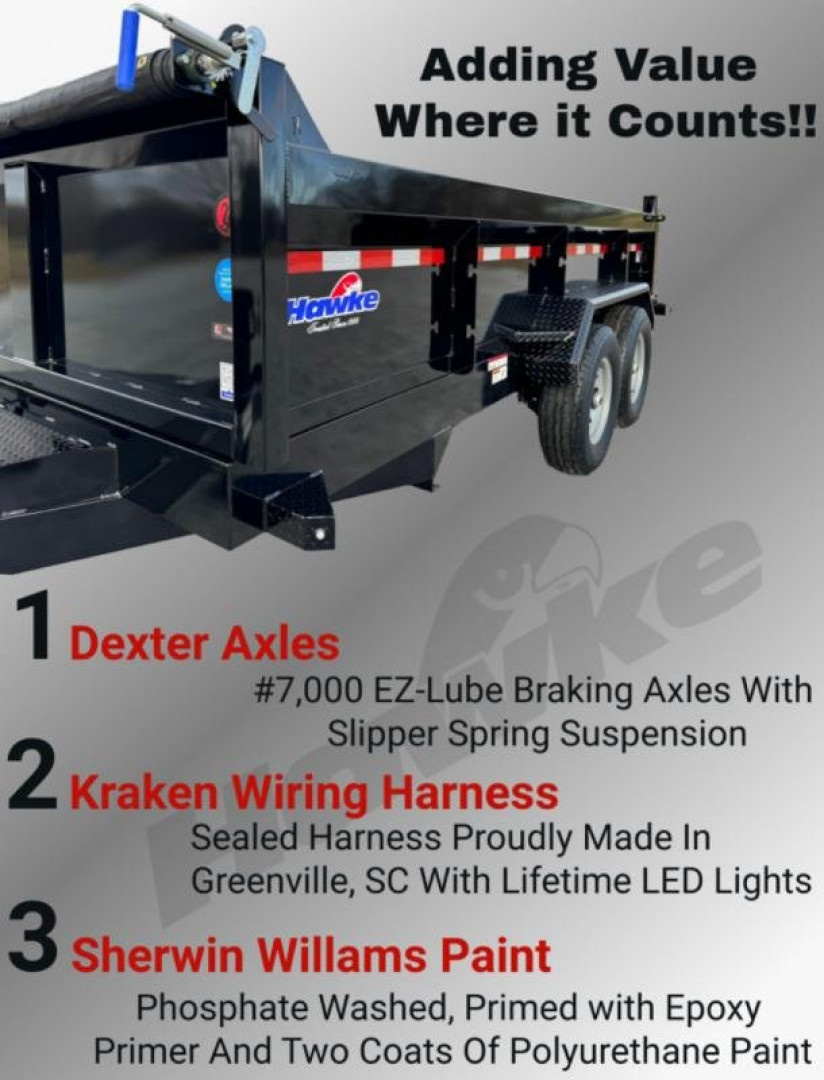 New 2026 Hawke 7X14 14K Low Pro Dump Trailer