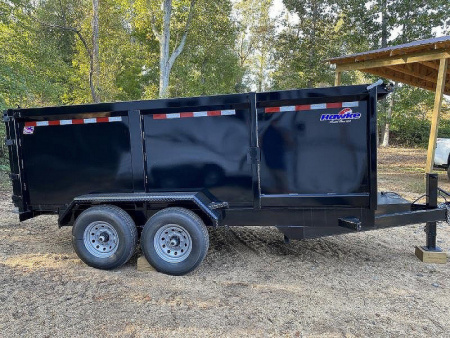 New 2026 Hawke Trailers Hawk 7x14.48" Side Walls 14k Dump Trailer