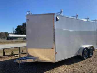 New 2024 EZ Hauler 7x16 Ultimate  Contractor Cargo Aluminum Trailer