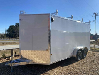 New 2024 EZ Hauler 7x16 Ultimate  Contractor Cargo Aluminum Trailer