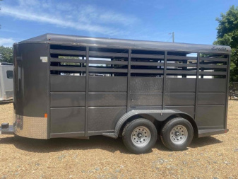 New Delta 500 ES - 16' BUMPER PULL STOCK TRAILER 6'6  Tall