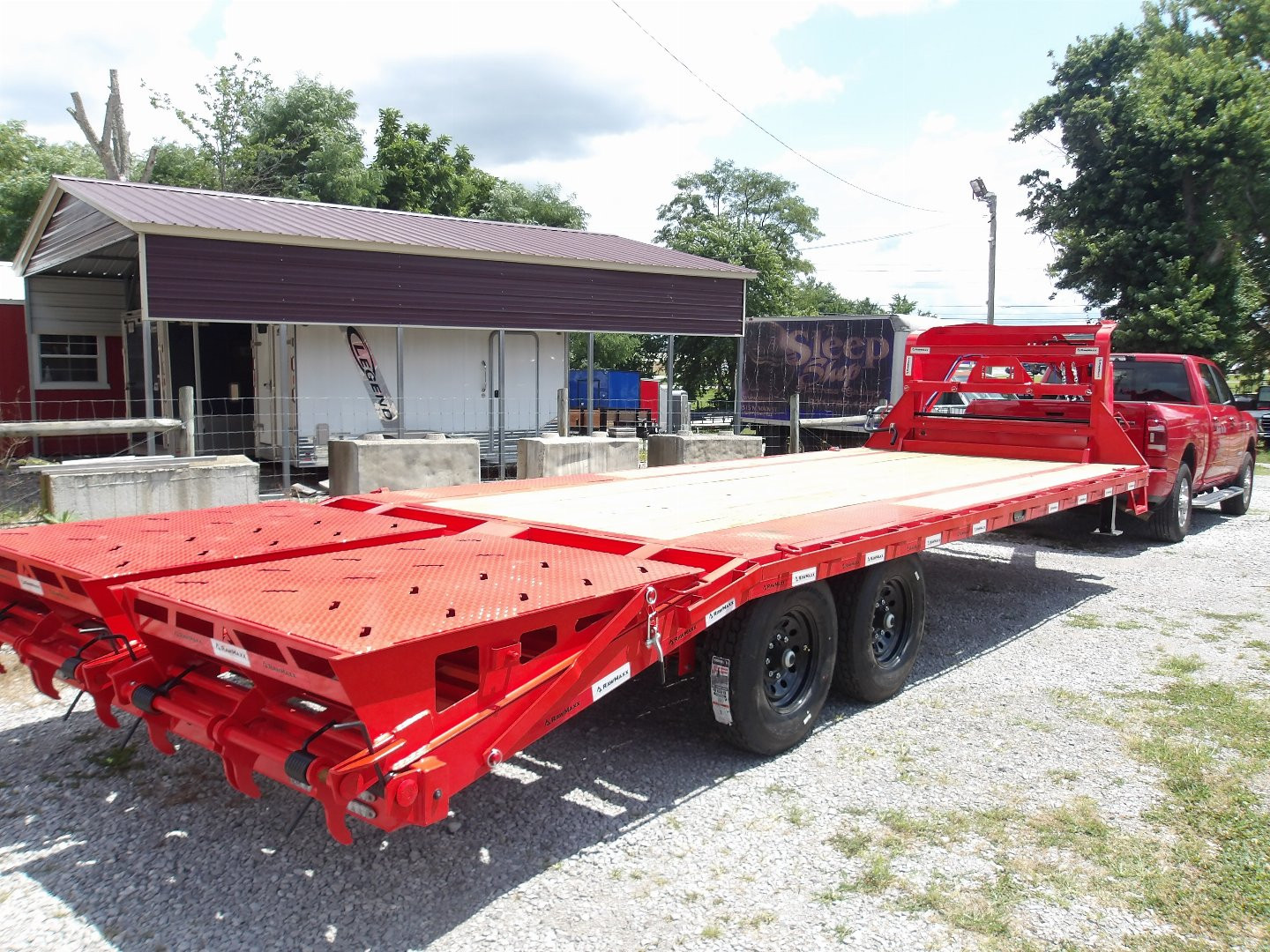 New 2026 RawMaxx FDXGN 24' FLAT DECK Equipment Trailer