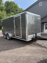New Car Mate Trailers 7x16 10K 6'6  Interior Height Custom Cargo with Rear Ramp Door