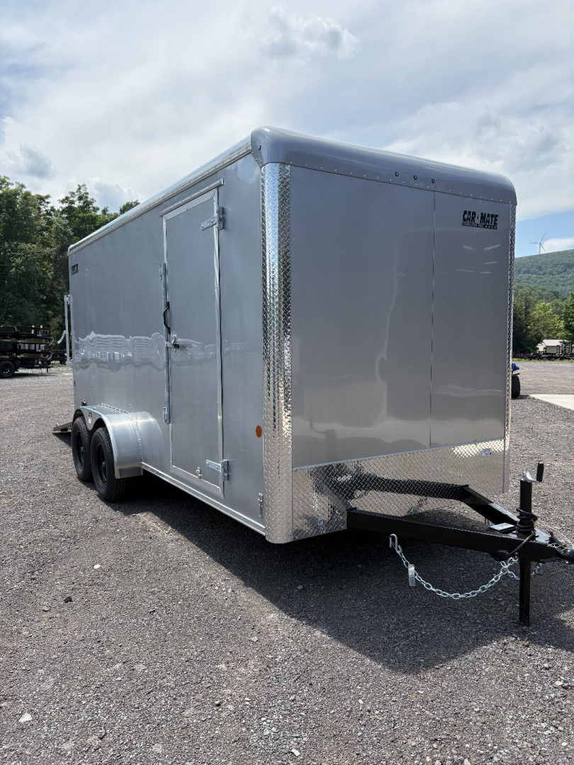 New 2025 CAR MATE TRAILERS 7x16 7K 7' Interior Cargo / Enclosed Trailer with Ramp Door