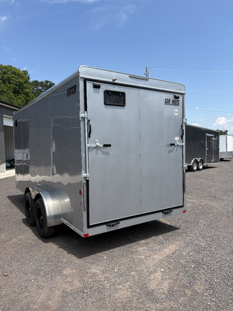 New 2025 CAR MATE TRAILERS 7x16 7K 7' Interior Cargo / Enclosed Trailer with Ramp Door