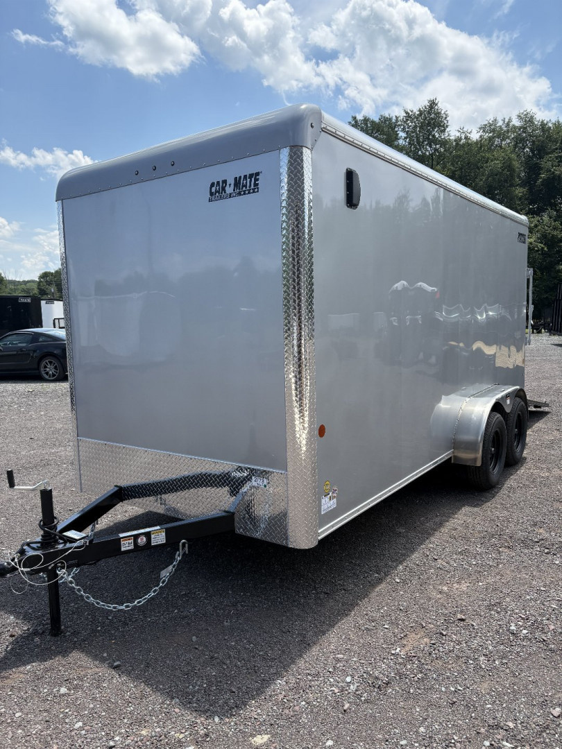 New 2025 CAR MATE TRAILERS 7x16 7K 7' Interior Cargo / Enclosed Trailer with Ramp Door