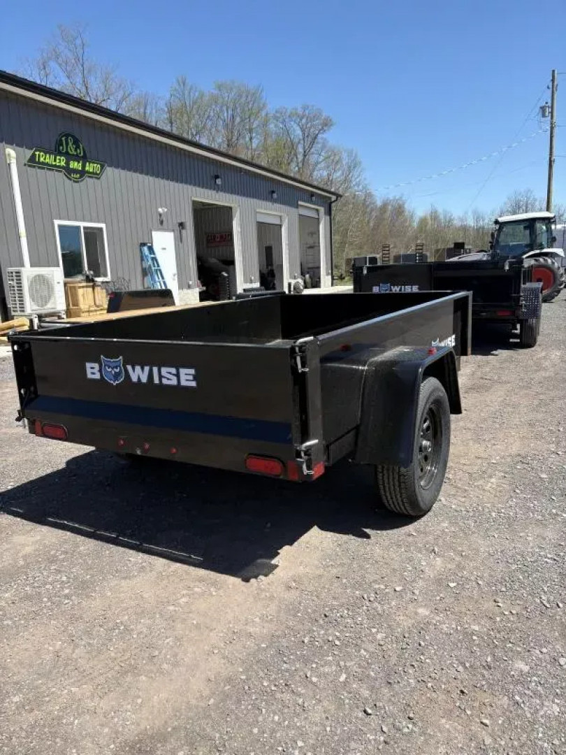 New 2025 BWISE DTR3 60”x8’ 3K Light Duty Single Axle  Dump Trailer