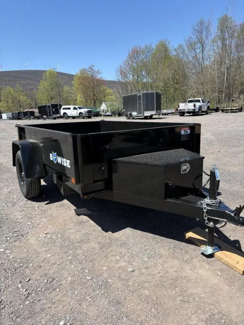 New 2025 BWISE DTR3 60”x8’ 3K Light Duty Single Axle  Dump Trailer