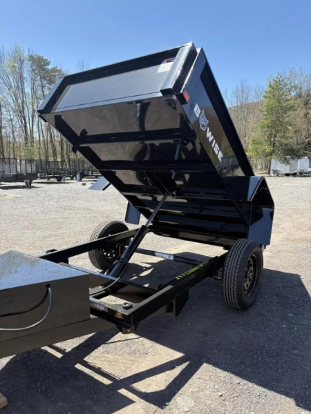 New 2025 BWISE DTR3 60”x8’ 3K Light Duty Single Axle  Dump Trailer