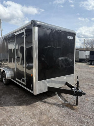 New 2025 Car Mate Trailers 7x16 Custom Cargo 7' Interior, 80 H Ramp Opening Awning Door / Enclosed Trailer