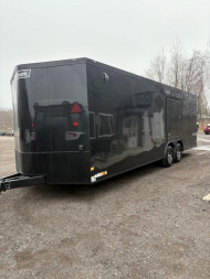 New 2025 Haulmark 8.5x24 HEAT w/Rear Spoiler, Escape Door and Blackout Package  Car / Racing Trailer