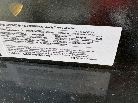 New 2026 Quality Trailers 25' 25K Dually Tandem Deckover Trailer