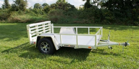 New 2025 Sport Haven 5x8 Deluxe Aluminum Utility Trailer