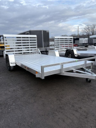 New 2025 Sport Haven 7x14 Deluxe Aluminum Utility Trailer with No Rails