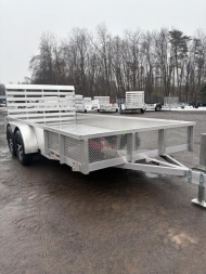 New 2025 Sport Haven 7x14 Tandem Deluxe Aluminum Utility Trailer with ATP Sides