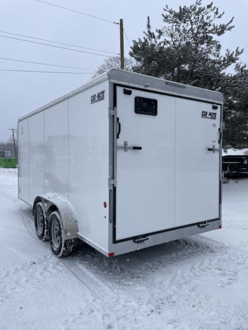 New 2025 Car Mate Trailers 7x16 7K 6'6" Interior Height Customer Cargo with Rear Ramp and Extended Tongue Cargo / Enclosed Trailer