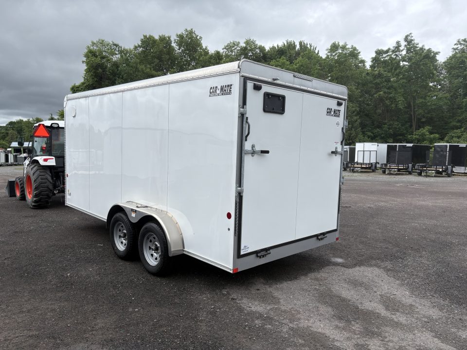 New 2025 Car Mate Trailers 7x16 7K 6'6" Interior Height Custom Cargo with Rear Ramp and Extended Tongue Cargo / Enclosed Trailer