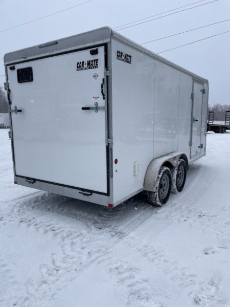 New 2025 Car Mate Trailers 7x16 7K 6'6" Interior Height Customer Cargo with Rear Ramp and Extended Tongue Cargo / Enclosed Trailer
