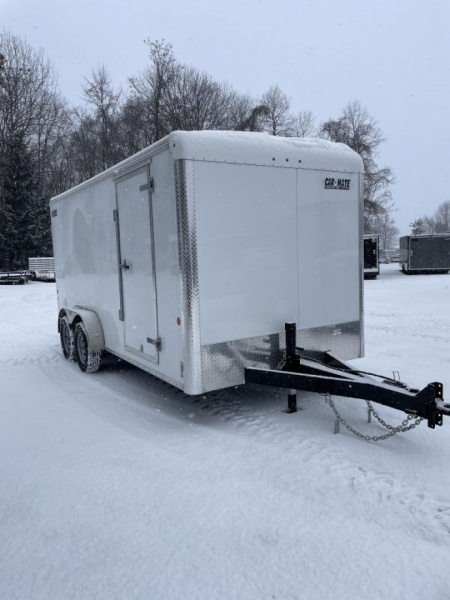 New 2025 Car Mate Trailers 7x16 7K 6'6" Interior Height Customer Cargo with Rear Ramp and Extended Tongue Cargo / Enclosed Trailer