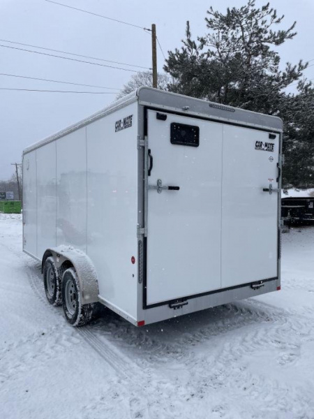 New 2025 Car Mate Trailers 7x16 7K 6'6" Interior Height Customer Cargo with Rear Ramp and Extended Tongue Cargo / Enclosed Trailer