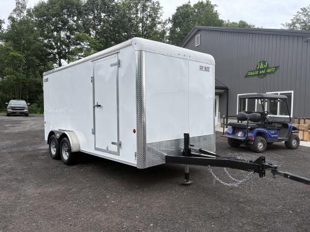 New 2025 Car Mate Trailers 7x16 7K 6'6" Interior Height Custom Cargo with Rear Ramp and Extended Tongue Cargo / Enclosed Trailer