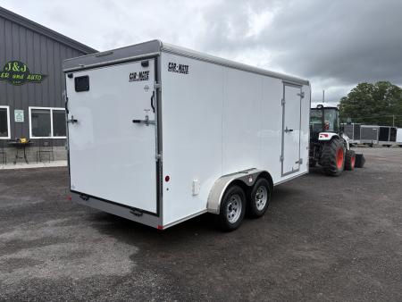 New 2025 Car Mate Trailers 7x16 7K 6'6" Interior Height Custom Cargo with Rear Ramp and Extended Tongue Cargo / Enclosed Trailer
