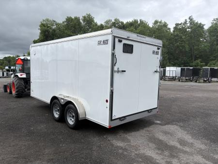 New 2025 Car Mate Trailers 7x16 7K 6'6" Interior Height Custom Cargo with Rear Ramp and Extended Tongue Cargo / Enclosed Trailer