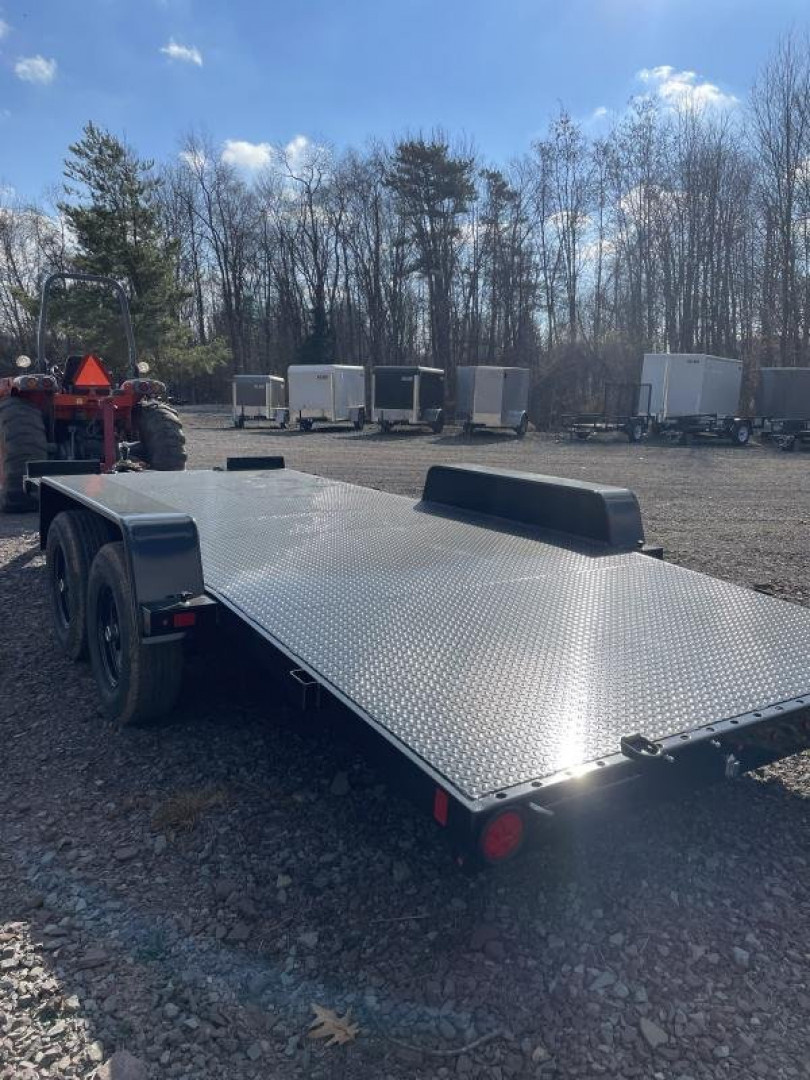 New 2025 BWISE CH10 82x18 10K Full Steel Deck / Removable Fenders Car Hauler