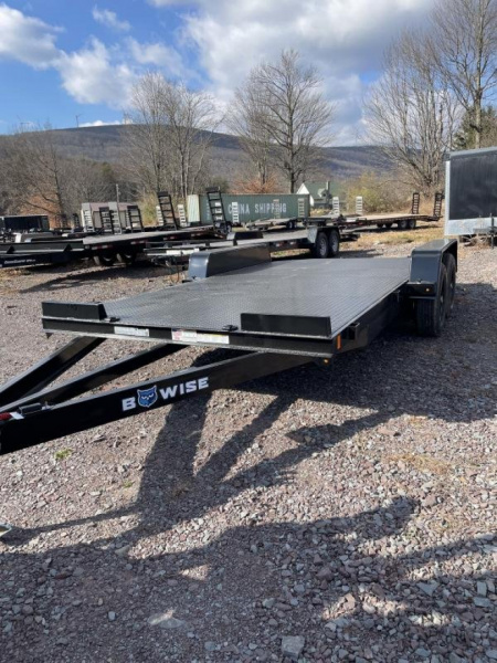 New 2025 BWISE CH10 82x18 10K Full Steel Deck / Removable Fenders Car Hauler