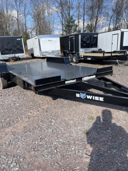 New 2025 BWISE CH10 82x18 10K Full Steel Deck / Removable Fenders Car Hauler