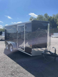 New 2023 Car Mate Trailers 7x14 6'0 Interior VNose Cargo Trailer w/ Rear Double Doors