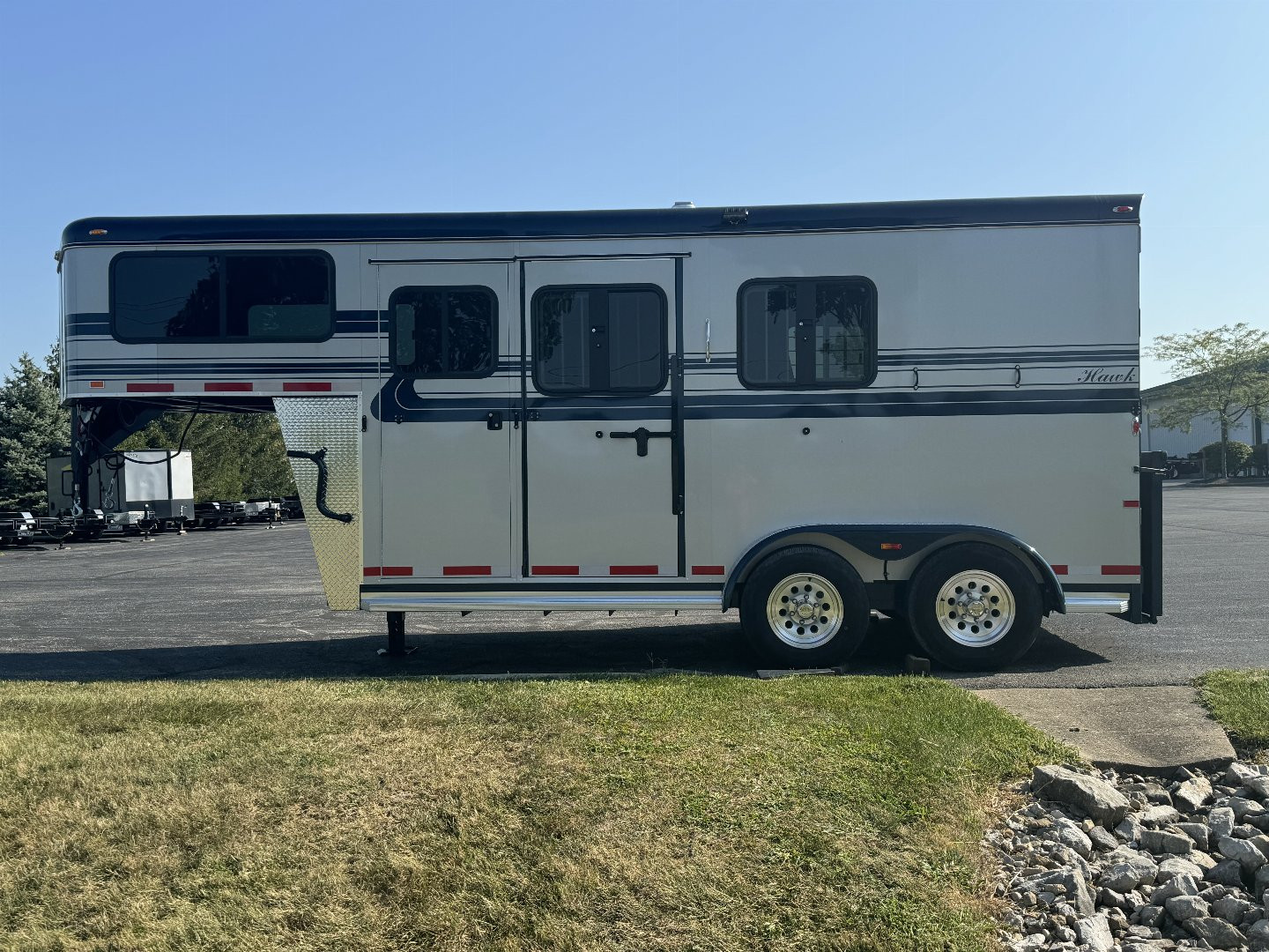 Used 2024 Hawk Elite 2 Horse Slant Trailer