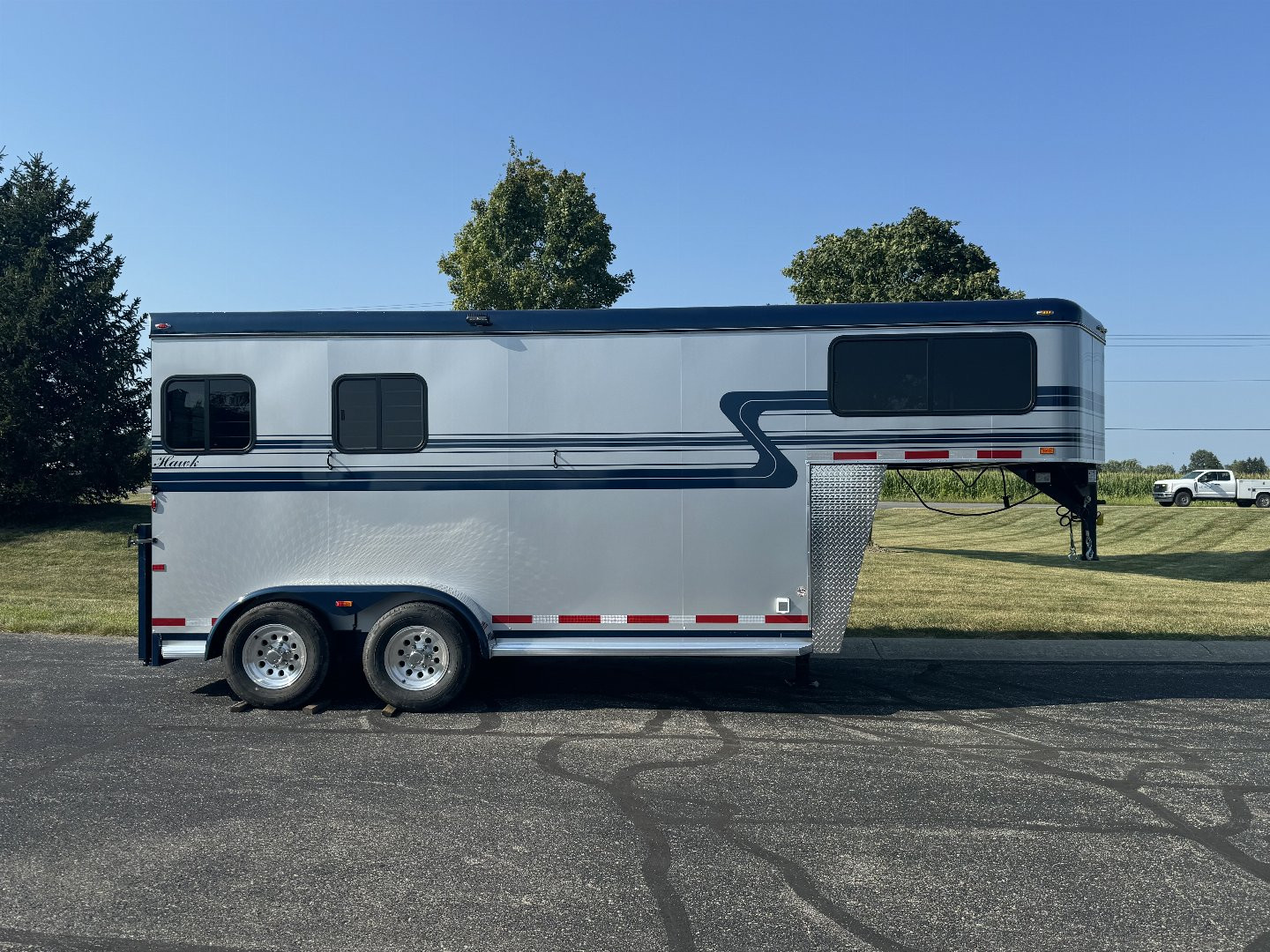 Used 2024 Hawk Elite 2 Horse Slant Trailer