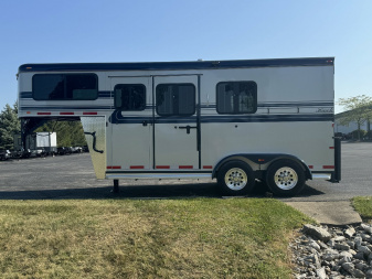 Used 2024 Hawk Elite 2 Horse Slant Trailer