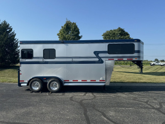 Used 2024 Hawk Elite 2 Horse Slant Trailer