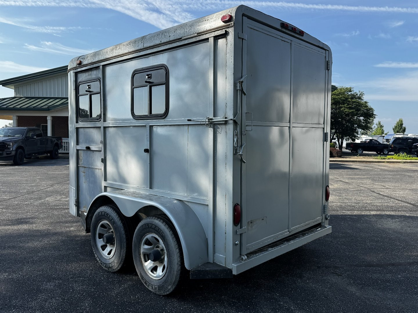 Used 1996 Grey Bison 2H Slant Horse Trailer w/ Tack Room