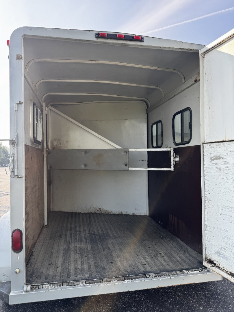 Used 1996 Grey Bison 2H Slant Horse Trailer w/ Tack Room
