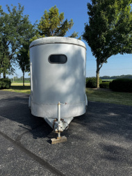Used 1996 Grey Bison 2H Slant Horse Trailer w/ Tack Room