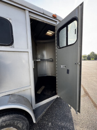 Used 1996 Grey Bison 2H Slant Horse Trailer w/ Tack Room