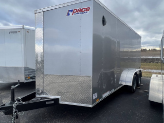 New 2023 Pace American 7' x 14' TA Journey BP Cargo w/ Rear Ramp Door