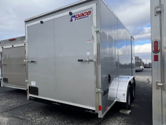 New 2023 Pace American 7' x 14' TA Journey BP Cargo w/ Rear Ramp Door