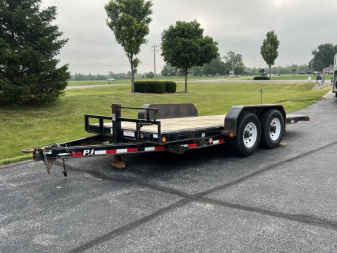Used USED 2018 PJ  83" x 16' (14'+2' Dovetail) Full Bed Tilt